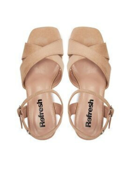 Refresh Damen Sandalen in Beige Farbe