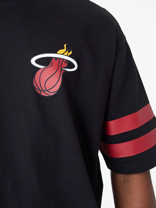 New Era Miami Heat Bărbați T-shirt Sportiv cu Mânecă Scurtă BLACK