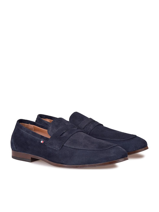 Suede Ανδρικά Μοκασίνια σε Μπλε Χρώμα