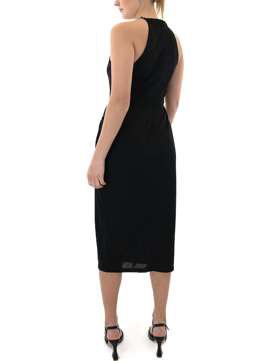 Summer Midi Evening Dress Black
