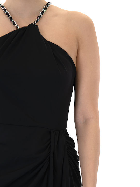Summer Midi Evening Dress Black