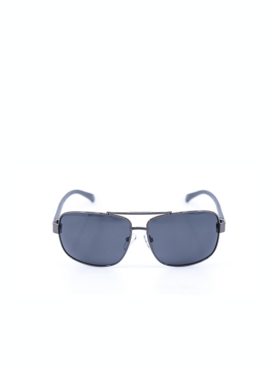 Monte Como Men's Sunglasses with Gray Metal Frame and Blue Lens PZ7011 C2