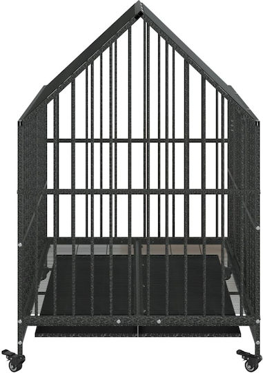 vidaXL Dog Wire Cage Black 100x77x117cm