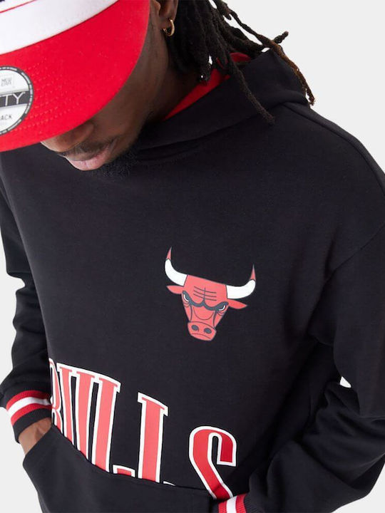 New Era Chicago Bulls Herren Sweatshirt mit Kapuze Schwarz