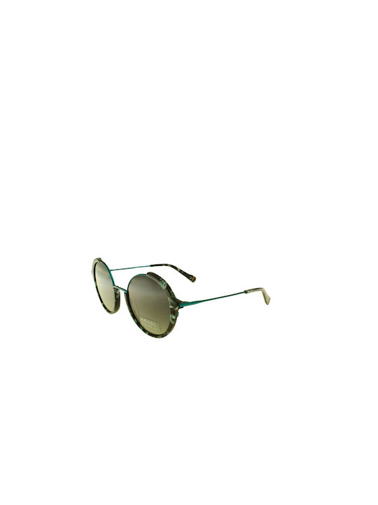 Morel Women's Sunglasses with Green Metal Frame and Green Gradient Lens MYKONOS 1 VV02