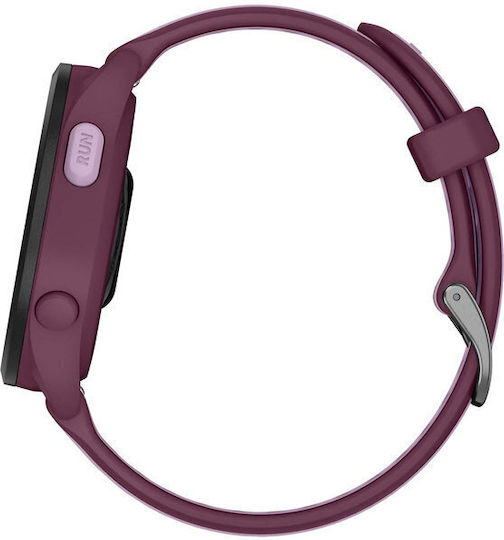 Garmin Forerunner 165 Music 43mm Wasserdicht Smartwatch mit Pulsmesser (Berry/Lilac)