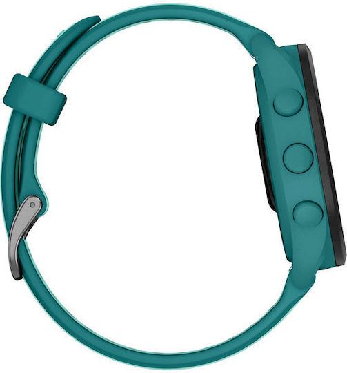 Garmin Forerunner 165 Music 43mm Αδιάβροχο Smartwatch με Παλμογράφο (Turquoise/Aqua)