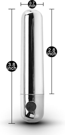 Mini Δονητής Bullet 10cm Ασημί