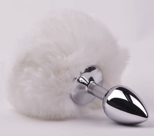 Metallic Anal Plug Klein Weiß