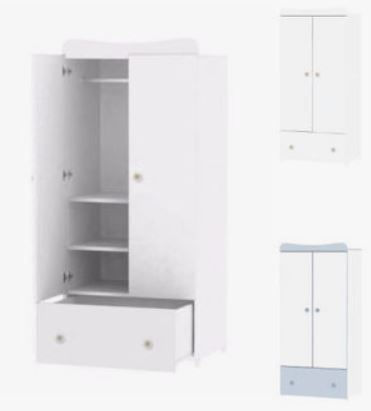Exclusive Zwei Türen Schrank Weiß 57x80x178cm