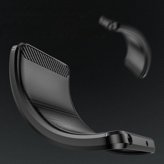 Umschlag Rückseite Kunststoff / Silikon Schwarz (Redmi Note 12 4G)