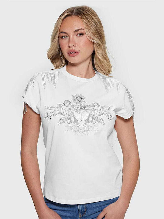 Guess Γυναικείο T-shirt Λευκό