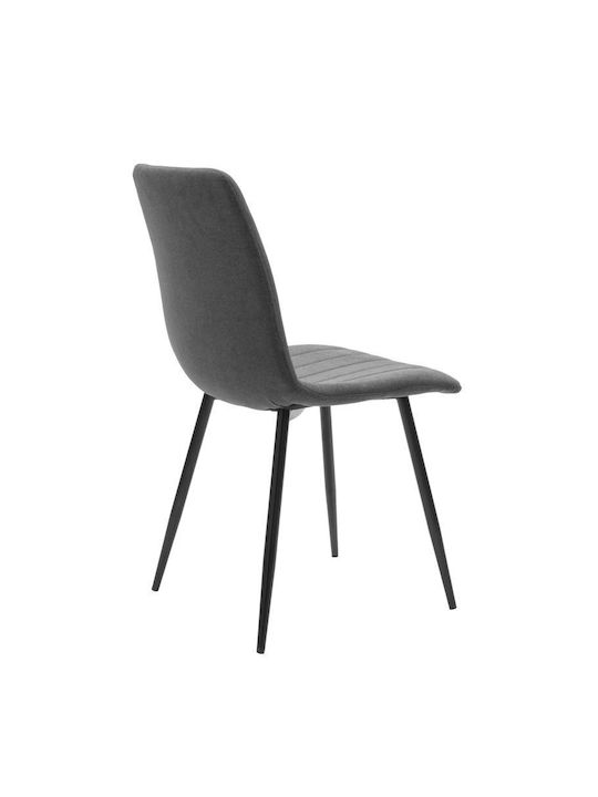 Dining Room Fabric Chair Anthracite 44x55x86cm