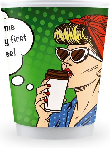 Ecocraft Disposable Cup Paper Double Wall Multicolour 360ml 20pcs