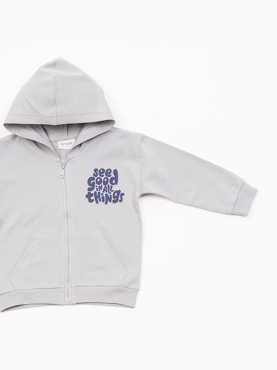 Trax Kids Cardigan with Hood grey