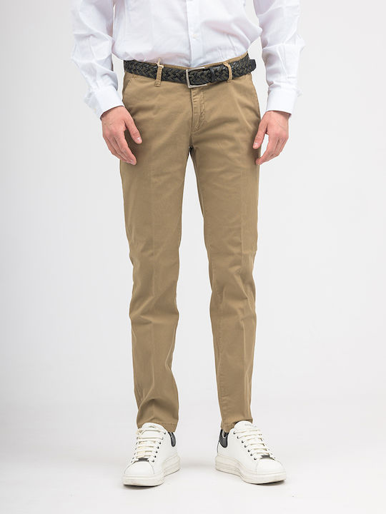 Fourten Industry Men's Trousers Chino in Slim Fit Sandy Brown