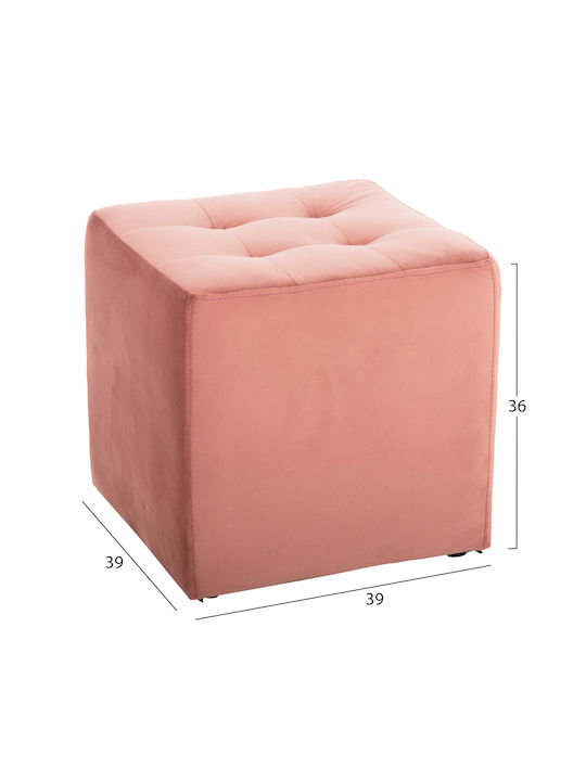 Stool For Living Room Upholstered with Velvet Rotten Apple 39x39x36cm