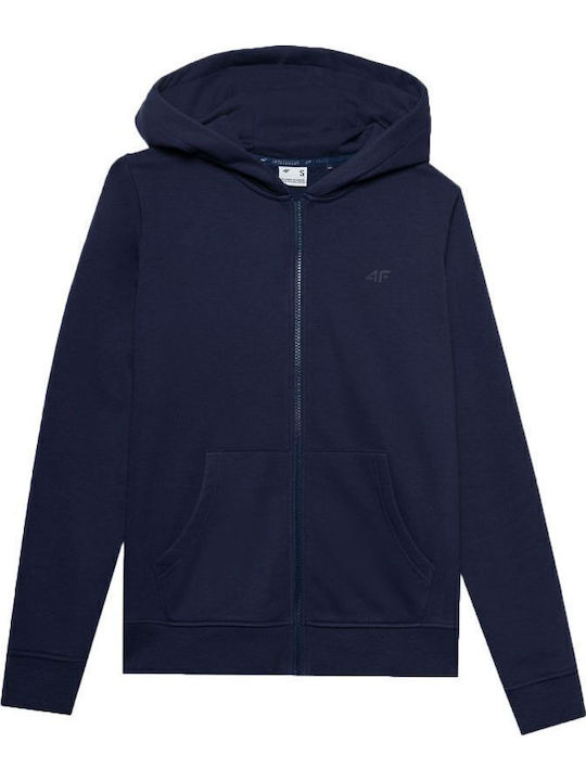 Women's Sweatshirt Jacket Hooded Navy Blue