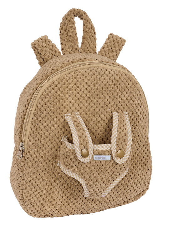 Safta Safta Schultasche Kindergarten mit Flaschenhalter Braun 4,65 Liter 23 x 7,5 x 27 cm