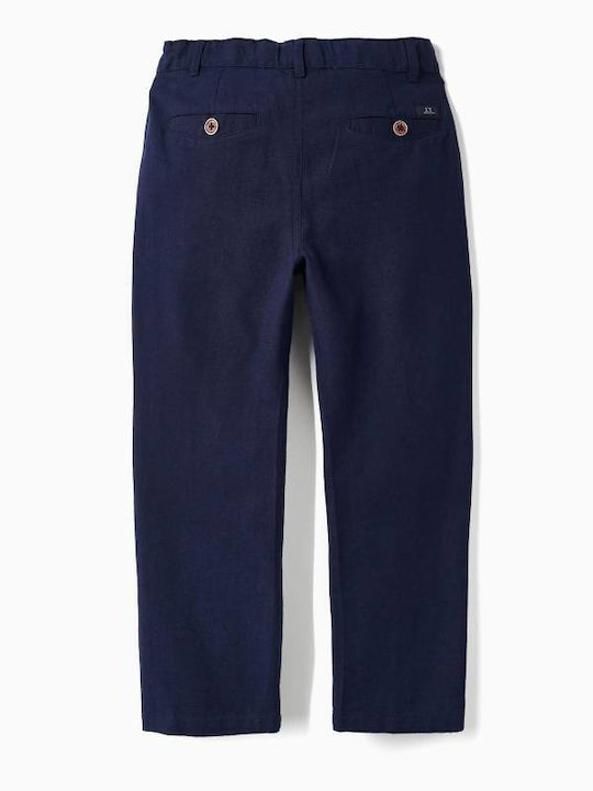 Zippy Kids Linen Trousers Navy Blue