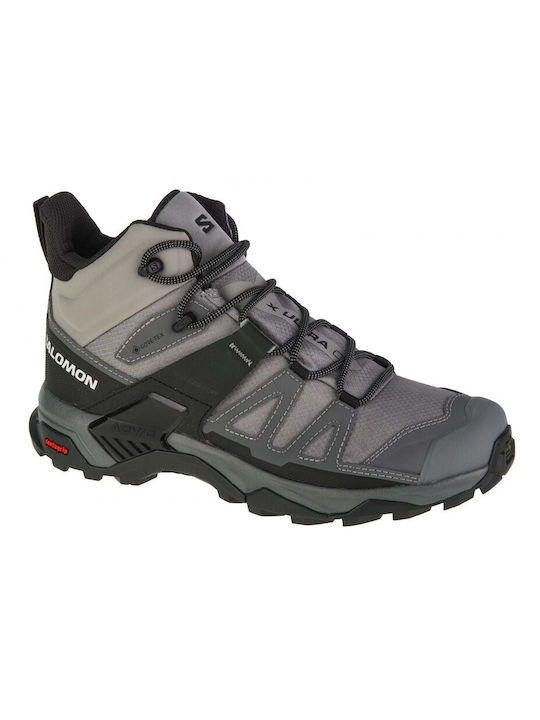 Salomon X Ultra 4 Mid GTX Bărbați Bocanci de Drumeție Impermeabil cu Membrană Gore-Tex Gri