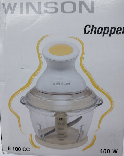 Winson Mini Chopper Multi 400W mit 1l Behälter Grau