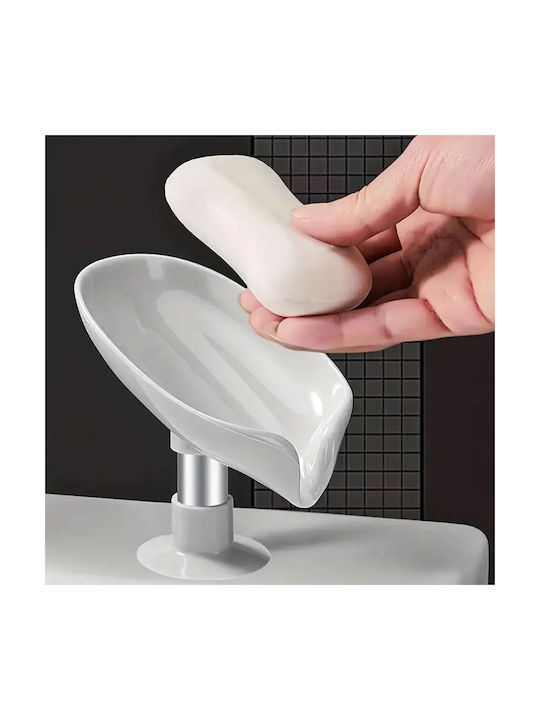 AGC Tabletop Soap Dish Plastic with Suction Cup White