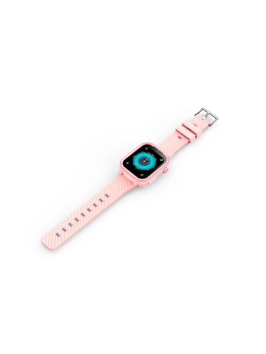 D39 4g Παιδικό Smartwatch με GPS και Καουτσούκ/Πλαστικό Λουράκι Ροζ