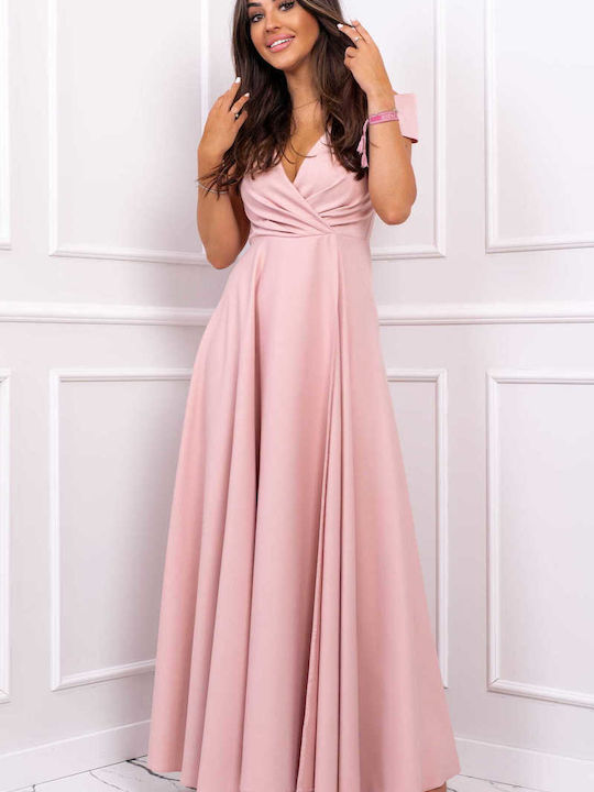 Brak Maxi Φόρεμα για Γάμο / Βάπτιση Ροζ