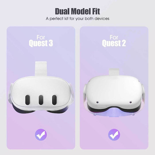 Orzero&Newzerol Aaz146x1 Elite Strap Replacement For Quest 3 VR Cover in White color