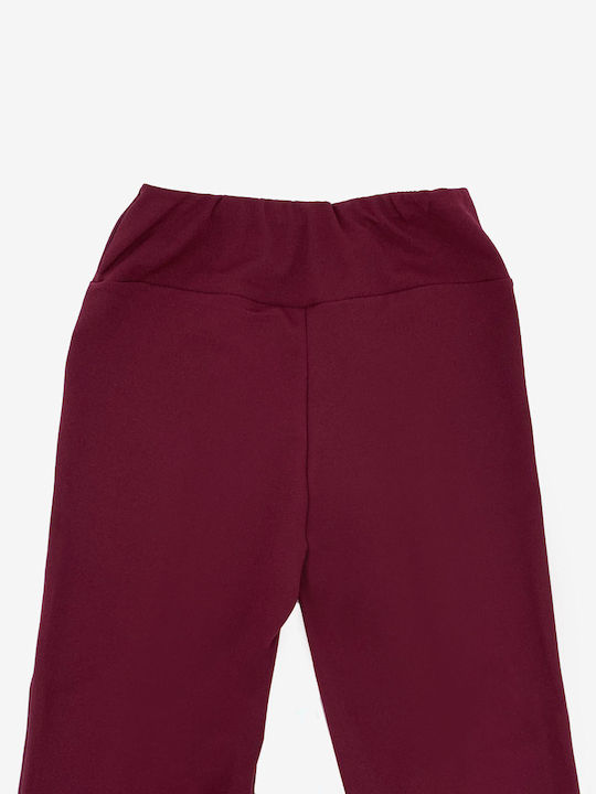 Gianni Rodini Damen Stoff Hose Bordeaux