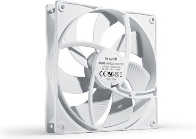 Be Quiet Pure Wings 3 Ventilator Carcasă 140mm cu Conexiune 4-Pin PWM 1buc Alb