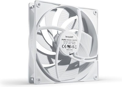 Be Quiet Pure Wings 3 Ventilator Carcasă 140mm cu Conexiune 4-Pin PWM 1buc Alb