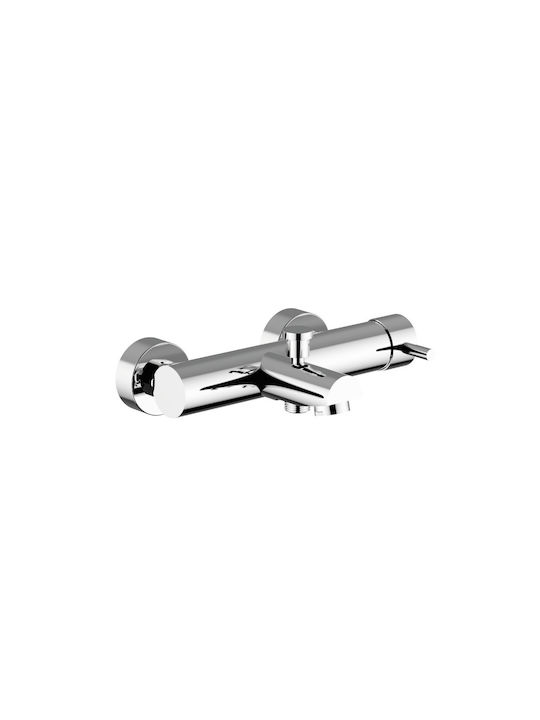Ottone Meloda Mixing Bathtub Shower Faucet Silver