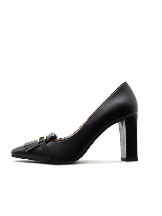 Fardoulis Leather Black High Heels