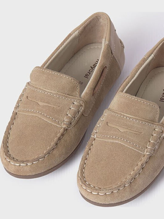 Boys Suede Slip-On Moccasins Brown