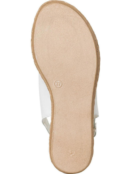Women's Leather Platform Shoes White