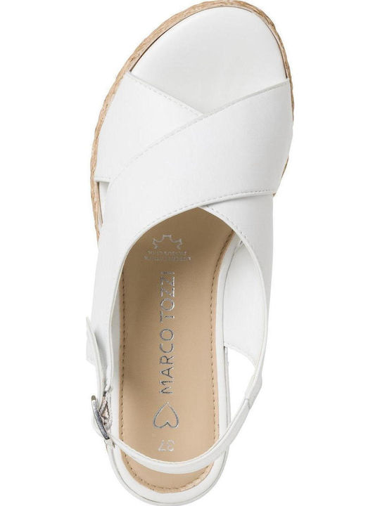 Women's Leather Platform Shoes White