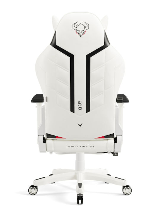 Diablo X-Ray 2.0 King Size Καρέκλα Gaming Δερματίνης με Ρυθμιζόμενα Μπράτσα Μαύρο / Λευκό