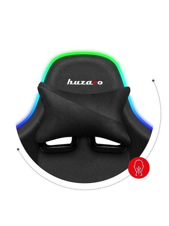 Huzaro Force 6.2 Mesh Fabric Gaming Chair with Adjustable Armrests and RGB Lighting Black