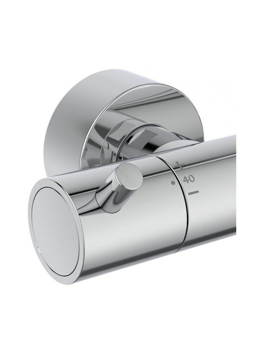 Ideal Standard Ceratherm T125 Shower Column with Bathtub Mixer 119.1cm Silver