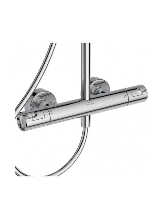 Ideal Standard Standard Ceratherm Adjustable Shower Column with Bathtub Mixer 90-120cm Silver