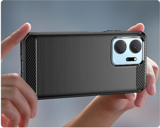 Back Cover Plastic / Silicon Negru (Honor X7a)