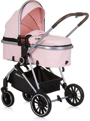 Chipolino AURA Verstellbar 2 in 1 Baby Kinderwagen Geeignet für Neugeborene Flamingo