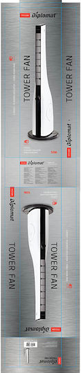 Diplomat TF5115M Вентилатор Тип Кула 50W Бял