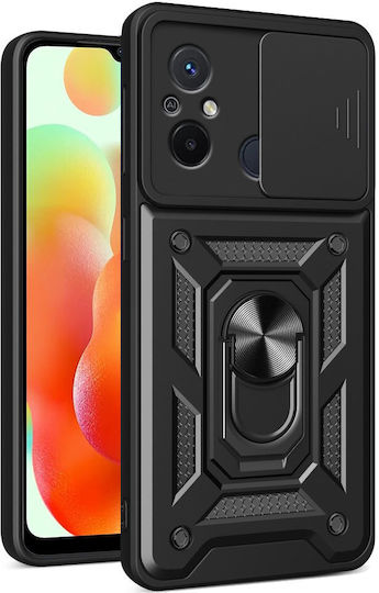Back Cover Metallic Black (Redmi 12C)