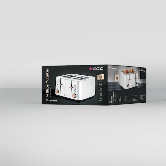 ECG Φρυγανιέρα 4 Θέσεων 1850W Inox