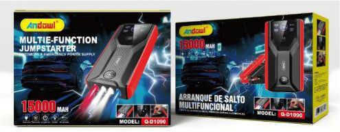 Andowl Qd1090 Portable Car Battery Jump Starter 15000mAh with Power Bank / USB / Φακό 12V