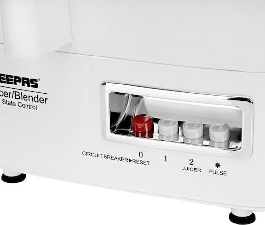 Geepas GSB2031 Multifunktionale Küchenmaschine 600W mit Schüsselkapazität 1,6lt und Mixerkrugkapazität Weiß