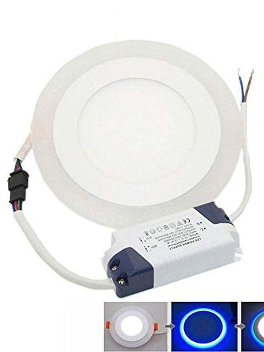 Στρογγυλό LED Panel 18W με Μπλε Φως
